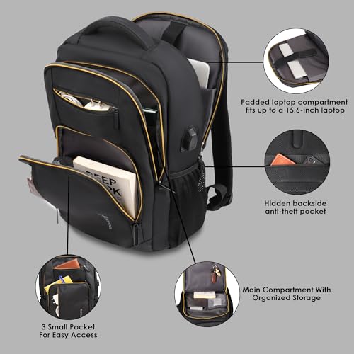Image of Red Lemon Swiss Cut Design 15.6 inch Laptop Backpack for Men and Women, Stylish 26L Capacity, USB Charging Port, Anti-Theft Pocket & Accessories Organizer