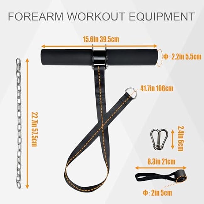 KORIKAHM Forearm Strengthener Roller, 2.2 Inch Diameter Multi-functional Forearm Workout Equipment with Thick Grip Handle, Wrist Roller, Forearm Blaster for Wrist and Arm Strength Training Workout