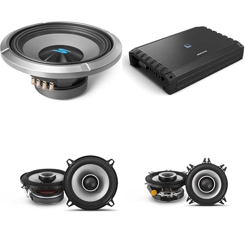 Alpine S2-A55V S-Series Class-D 5-Channel Amplifier, Hi-Res Certified, 40W x 4 + 200W x 1 @ 4 ?, 60W x 4 +300W x 1 @ 2 ? w/ S2-S40, S2-S50 & S2-W12D4 12