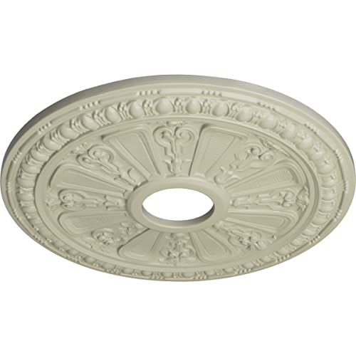 Image of Ekena Millwork CM18RACYF Raymond Ceiling Medallion fits Canopies up to 5 1 /8, Clear Yellow