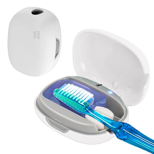 Esterilizador Cepillo Dientes Portátil UV Recargable | Higienizador Cepillo Dientes USB - Esterilizador Dental Ultravioleta y Estuche para Viajes, Hogar y Oficina