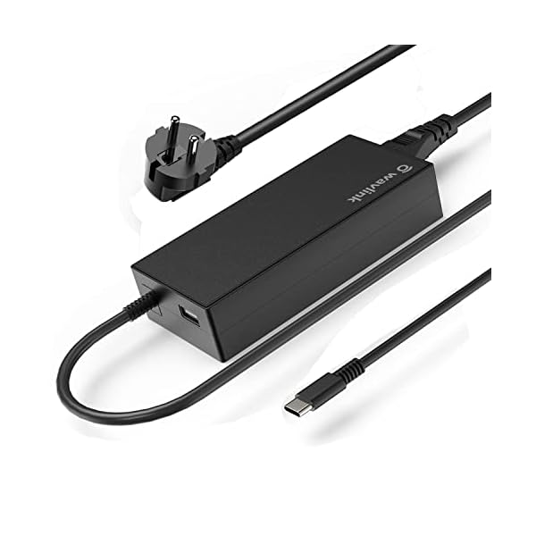 WAVLINK 112W Universal Charger Portable USB C Laptop Adapter 100W AC Adapter Computer Power Supply Cord with USB A Output for MacBook Huawei Lenovo HP Dell Samsung Acer Chromebooks and More