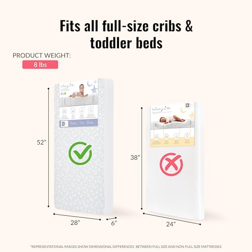 Image of Dream On Me Breathable Foam Standard Crib and Toddler Mattress, 5 Inch, Full I Green Guard Gold Certified
