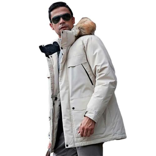 Parka chaude imperméable homme doudoune col montant protection