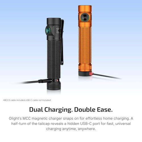 Image of OLIGHT Baton4 Pro EDC Flashlight Rechargeable, 1600 Lumens Small Pocket LED Light with Tactical Switch and Magnetic & USB C Dual Charging, IPX8 for Home Use, Camping, Outdoor and Emergency (Black)