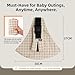 Lujifo Baby Sling Carrier for Toddler, Houndstooth Baby Carrier Sling, Premium Cotton Linen Adjustable in Both Front and Back Shoulder Strap, Portable and Lightweight Toddler Carrier