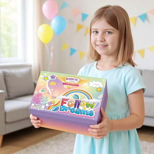 PERFECTMOFEI Unicorn & Mermaid Gift Box for Girls - Light Up Pillow, DIY Water Bottle & Plush Toys Gifts Set, Birthday for Daughter, Niece Ages 4 5 6 7 8 9 10 12 Year Old by PERFECTMOFEI - Image 8