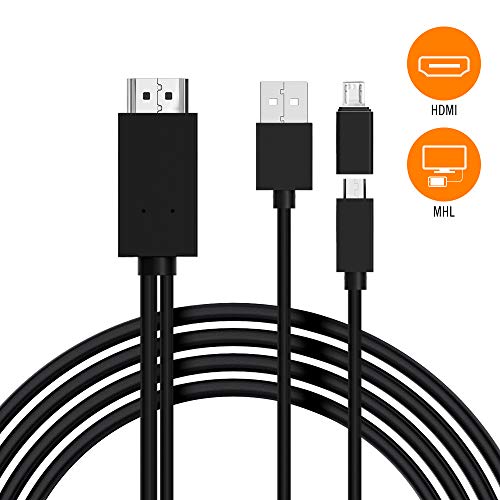 MHL to HDMI Cable 6 Feet, Micro USB to HDMI Adapter, 5pin to