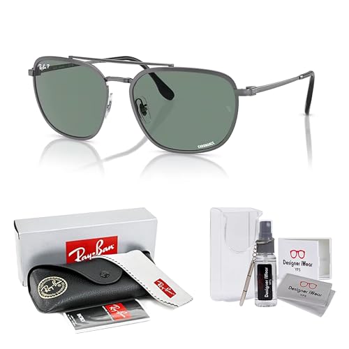 Ray-Ban RB3708 Square Sunglasses for Men +BUNDLE with ACCESSORY EYEWEAR KIT2