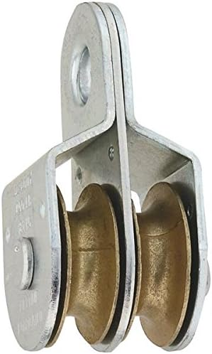 3214BC 1-1/2" Fixed Double Pulley, Weatherproof - Zinc Plated