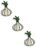 HHO CARTOON PATCH HHO Patch Set 3 Pieces. Mini Vegetable Garden Patches Onion...