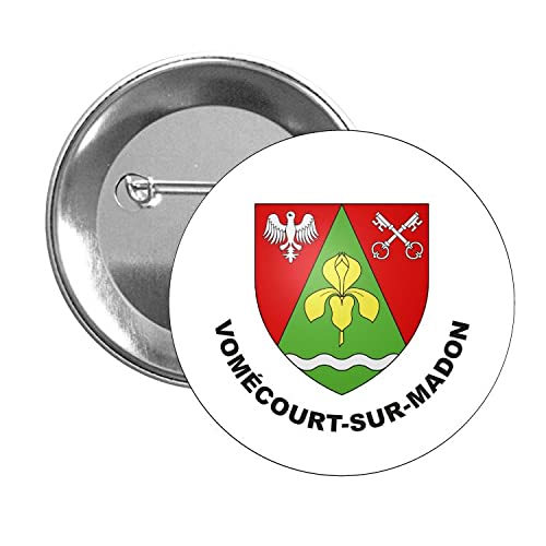 BUTTON . HERALDIC SHIELD VOMECOURT-SUR-MADON VOSGES FRANCE