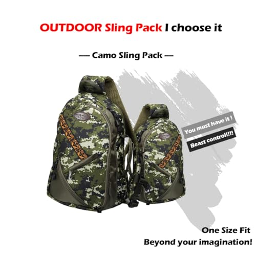 Camo Fishing Sling Pack Adjustable Size Fly Fishing Accessories Tackle Bag Outdoor Sports Sling Crossbody Chest Bag Daypack for Hiking Travel2