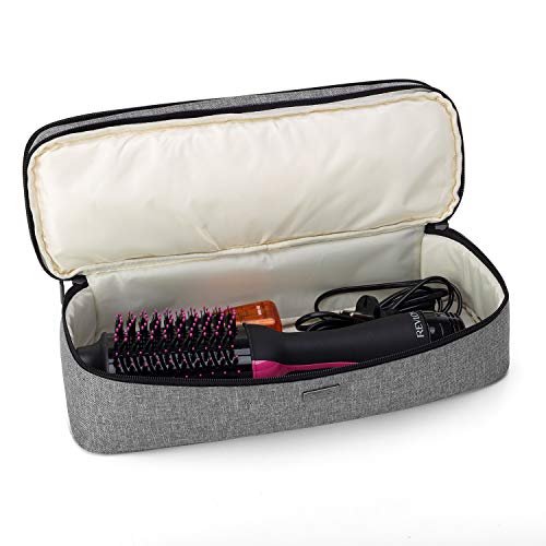 Teamoy-Double-Layer-Travel-Storage-Bag-Compatible-with-Revlon-One-Step-Hair-Dryer-and-Volumizer-Hot-Air-Brush-and-Attachments-GrayBag-Only