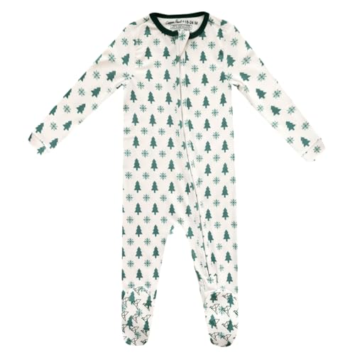 Image of Copper Pearl Baby Zip-Up Footie Pajamas - Soft Stretchy Sleep and Play Footies for Boys and Girls