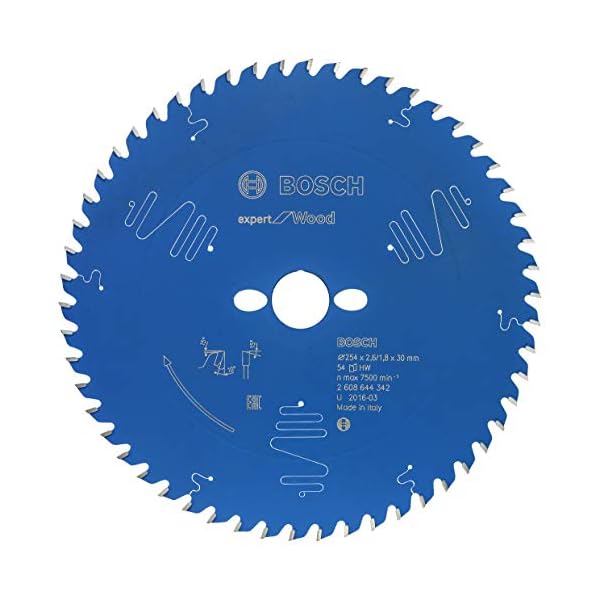 Bosch Professional 2608644342 Kreissägeblatt Expert for Wood (für Holz, 254 x 30 x 2,6 mm, Zähne 54, Zubehör Kreissäge… – Bild 3