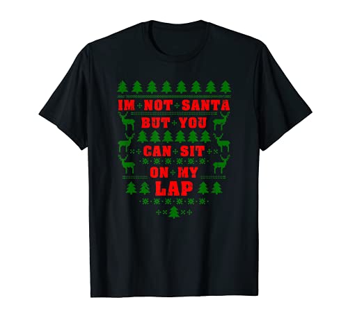 Funny Santa Sit On My Lap Design Group Christmas Party Gift Camiseta