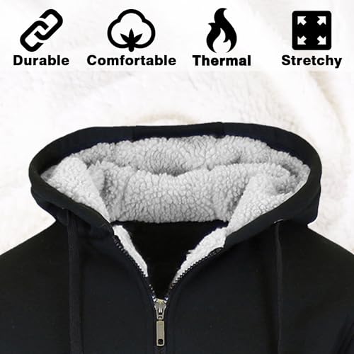 Galaxy by Harvic Men's Heavyweight Sherpa Fleece-Lined Zip Hoodie (Singles & 2-Pack)4