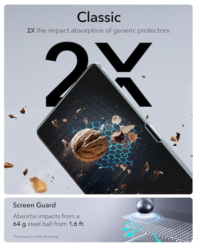 ESR 2 Stück, für iPad Pro 11 Zoll M5/M4 (2025/2024) für Panzer Schutz Glas, Schutzfolie mit UltraFit Ablage, 9H Härte, Kratzfest, HD-Klarheit, Staub- und Blasenfrei, Pencil (USB-C)/Pro Unterstützung