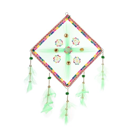 Mini Kites Frill - Decorative Small Size Kites Cutouts Flying Kites Wall Hanging Strings Sankranthi Pongal Lohri Patang Decorations