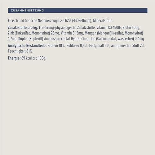 by Amazon Hundefutter, nass, Pastete mit Geflügel, 300 g, 10 Stück