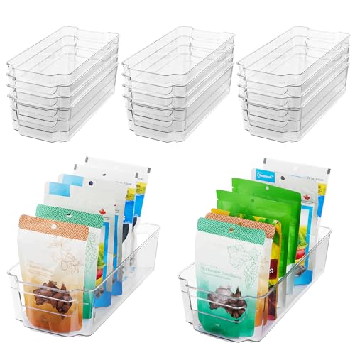 HOOJO Refrigerator Organizers and Storage - 14pcs Clear Plastic Bins