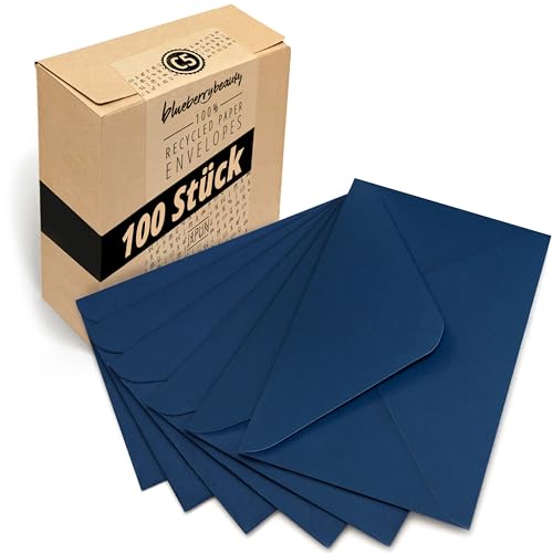 Japun BUC50000BB Briefumschläge DIN C5, 100 Stück, Blau