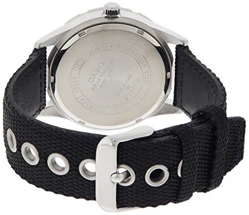 Image of Casio MTPS120L Series | Unisex Analog Watch | 100M WR | Stainless Steel Case | 3 Hand Analog (HR, Min, SEC) | Date Display | Low Battery Alert | Military Styling | Solar Powered