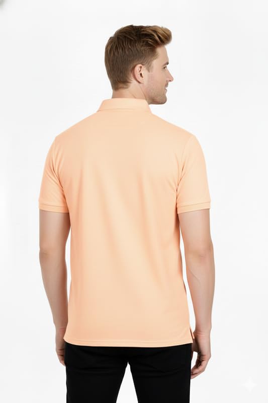 Image of SMAN Polo Neck T-Shirt Pack of 3 for Men & Boys | Half Sleeve Collar Tee with Pocket | Premium Spun Matty Fabric | Casual & Office Wear | Sizes M to 2XL | FX PO3 MCR ORN PCH