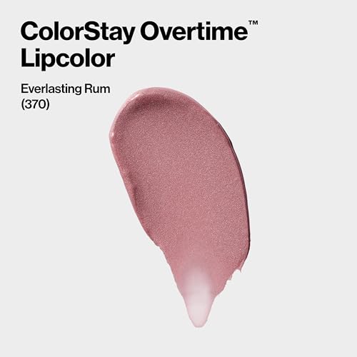 Revlon Colorstay Overtime Rouge à lèvres liquide longue tenue à double extrémité avec brillant à lèvres transparent, avec vitamine E Everlasting Rum (370)