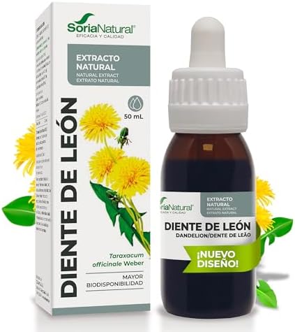 Soria Natural Extracto de Diente de León - Apoya la Salud del Hígado, Ayuda en la Digestión, Detox, Función Hepática - Extracto Herbal Natural - Botella con 50ml