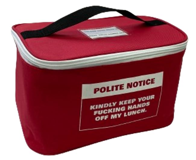 Diabolical DP1312 Polite Notice Insulated Lunch Bag - Secret Santa Gift, Funny Office Gift, Mens Lunch Bag for Work Office Accessory