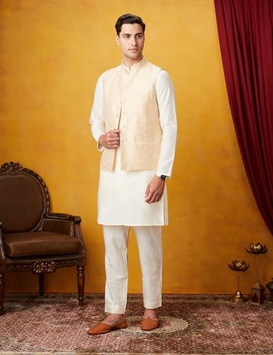 Image of Symbol Premium Men's Festive Nehru Jacket Kurta Pyjama Set (3pcs)