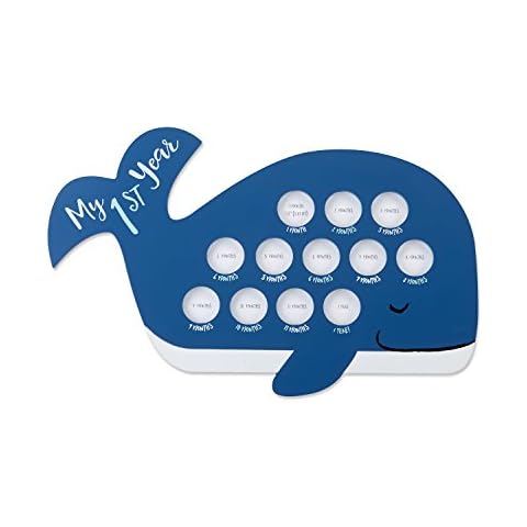 Baby Aspen My First Year Whale Hanging Frame | Timeline Picture Frame for Babies by Month Cover