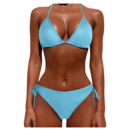 Generico Bikini de mujer Hot Tankini Bikini Talla Fuerte de Cintura Alta Bikini Triángulo Dos Piezas Trajes de Playa Acolchado Sujetador Ajustable Sexy Playa Beachwear Swimwear Bandeau Bikini,