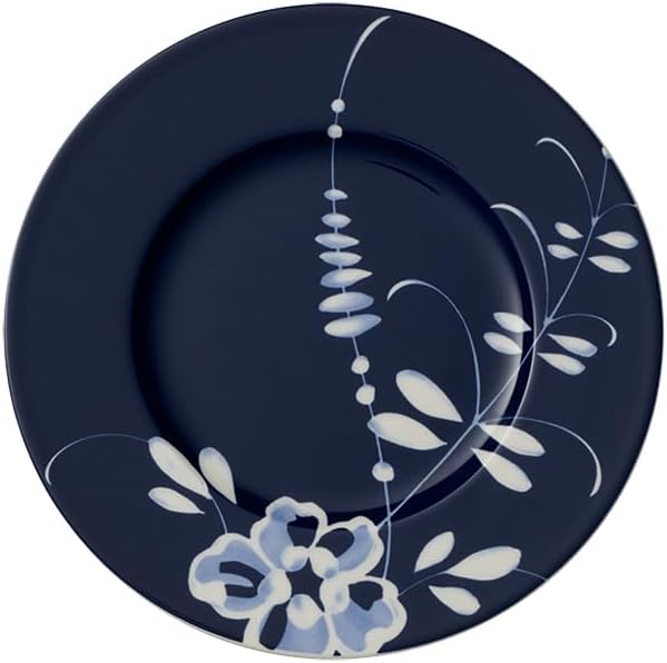 Villeroy & Boch Old Luxembourg Brindille Buffet Plate, 11.75 in, Premium Porcelain, White/Blue