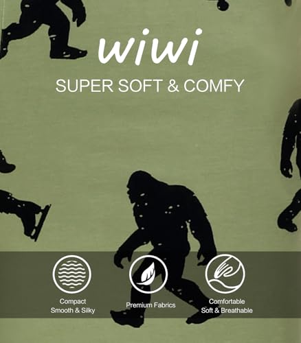 WiWi Men's Short Sleeve Pajamas Set Sleepwear Casual Soft Sleep Sets with Pockets Loungewear Viscose from Bamboo S-XXL 5