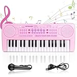 m zimoon Kids Piano Keyboard, 37 Keys Electronic Music Piano for Kids Portable Multi-Function Musical Instruments Educational Toy Birthday Gifts for Boys Girls Children Beginner Ages 3-8 Pink