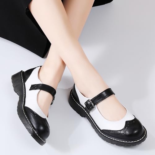 Xmm WF Mary Jane Shoes Women Black Mary Janes Flats Ladies Oxford Shoes thumb #7