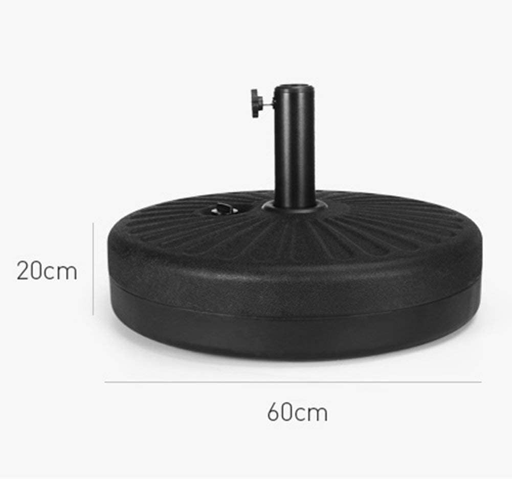 Parasols Market Patio Outdoor Umbrella Base Garden Lawn Table Sun Canopy UV Protective, Khaki (Color : Umbrella+Base) ()