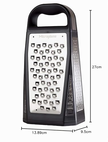 Foto von Microplane Turmreibe mit 5 Reibflächen in Fein, Grob, Sehr Grob, 2-Wege-Schneide & große Raspel mit Edelstahlklingen - Made in USA