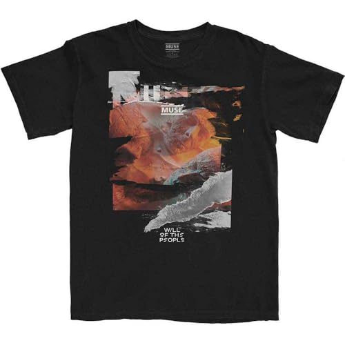 Muse T Shirt Will of The People Band Logo Nouveau Officiel Homme Noir Size XL
