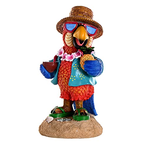 Asamasa Parrot Yard Ornament With Solar Lights, Adorable Parrot Garden Sculptures & Statues… #TOP2