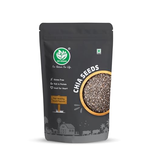 Image of Go Vegan Seeds Combo - Chia, Flax, Sunflower & Pumpkin Seeds | High Fiber & Protein | Plant-Based, Vegan, Keto-Friendly | Resealable Packs - 4 x 250g