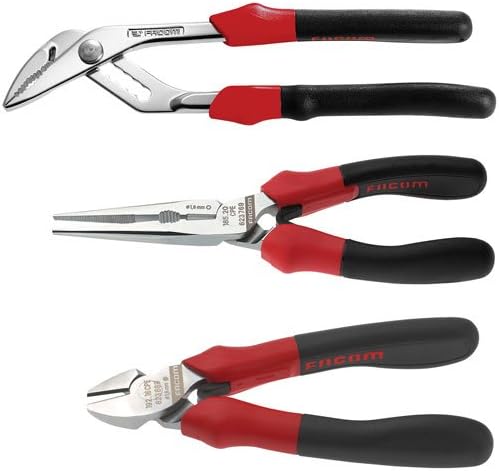 Precise Engineered Facom 3 Piece Professional Plier Set [Multi Set] - w/3yr Rescu3® Warranty