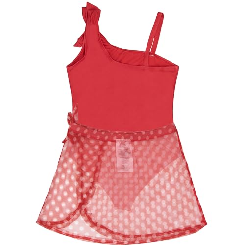 Disney The Little Mermaid, Minnie Mouse Girls Swimsuit Set, One Piece Bathing Suit and Coverup Skirt, Swimwear for Kids2
