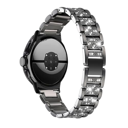 Mtozon ���f�B�[�X�o���h �P�[�X�t�� Google Pixel Watch 4 41mm�Ή� ���^�� �L���L�� ���� �h���b�V�[�����p���X�g�o���h �u���b�N