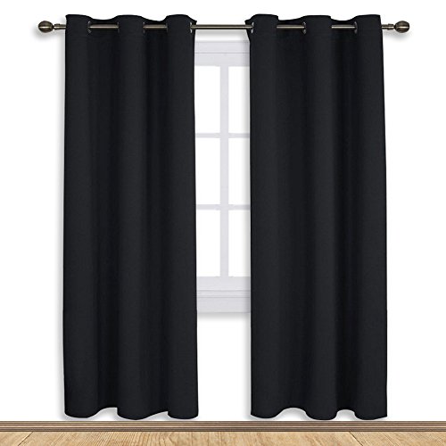 NICETOWN Living Room Blackout Curtain Panels, Autumn/Winter Thermal Insulated Solid Grommet Blackout Draperies/Drapes