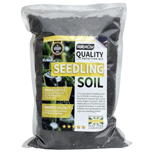 Seedling Soil by UKGROW - Organic Mix for Seed Sowing & Plant Growth - Ideal Seed Soil and Compost Blend for Healthy Seedlings and Garden Vitality (2 Litre Bag)