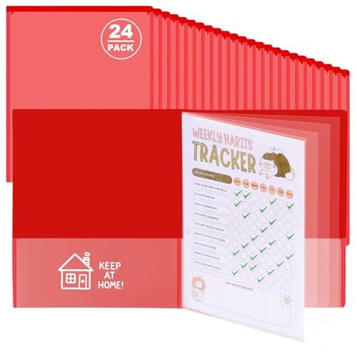 FOGWOWO 24 Pcs Take Home Folders for Elementary Students,Homework Folders